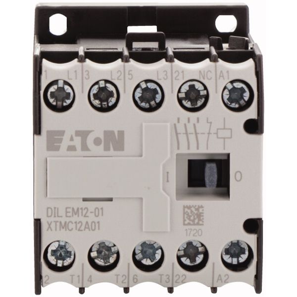 Contactor, 24 V DC, 3 pole, 380 V 400 V, 5.5 kW, Contacts N/C = Normally closed= 1 NC, Screw terminals, DC operation image 2