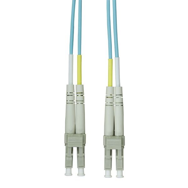 FO Patchcord Duplex LC/LC, 50/125æm OM3, LS0H-3, aqua, 2.0m image 1