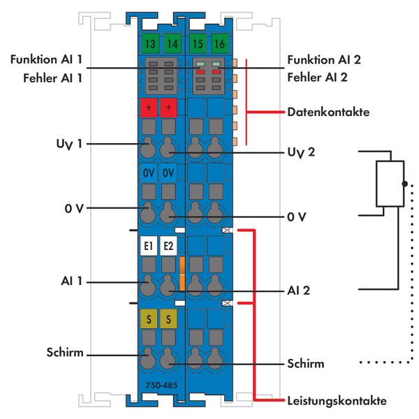 2-channel analog input 4 … 20 mA Single-ended blue image 3