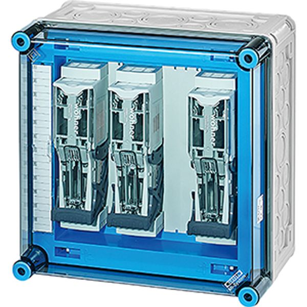 Mi load separator box IP65, 3x125A NH000 3p op Rail 250A 5 pin, 300x300 image 1