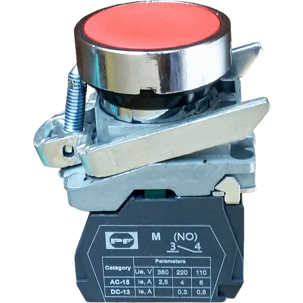 Pushbutton switch FP PCP RED 1NC IP40 image 1