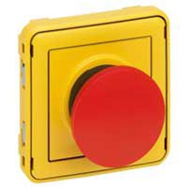 Emergency stop button Plexo IP 55 - 1P - 1 N/C contact- modular - grey/yellow image 1