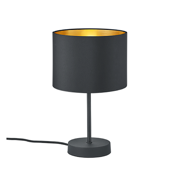 Hostel table lamp E27 matt black/gold image 1