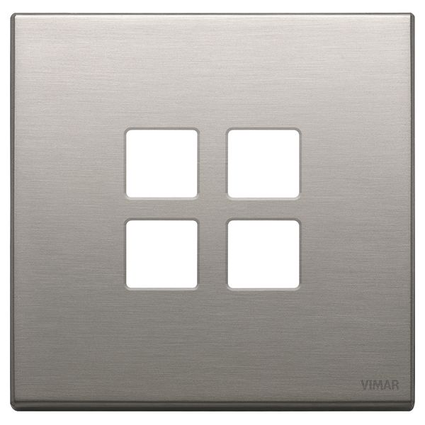 Plate 2Mx4 Flat brushed nickel image 1