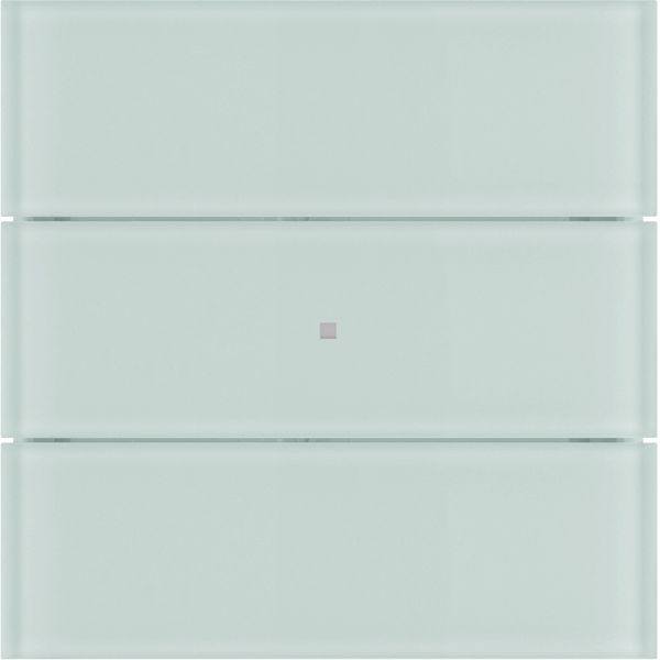 B.IQ push-button 3gang comf, KNX - B.IQ, glass p. white image 1