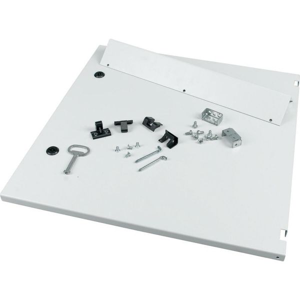 Door for fixed compartment for motor control center, below, ventilated, H=600mm, IP31, grey image 3