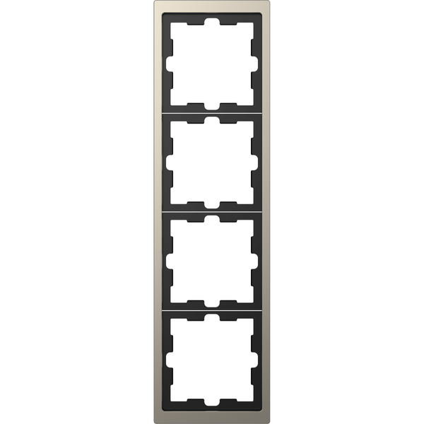 D-Life metal frame, 4-gang, nickel metallic image 4