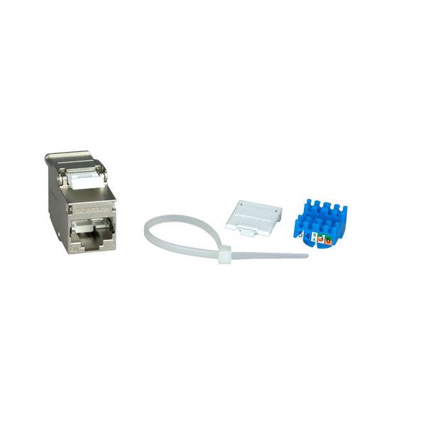 TOOLLESS LINE Jack RJ45 shielded, Cat.6a 10GB 4PPoE 100W image 1