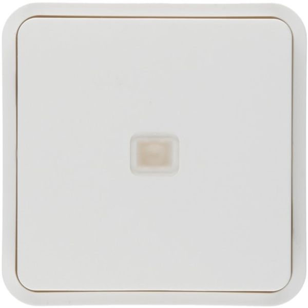 CUBYKO KNX 1 BUTTON PANEL WHITE WITH LED image 1