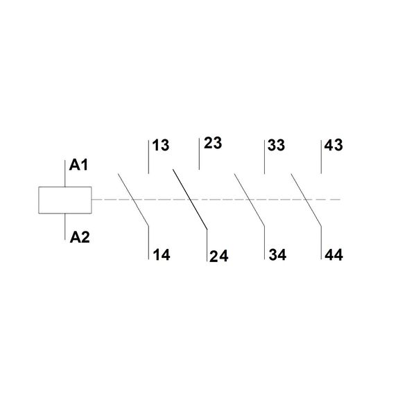 Auxiliary Contactor 4NO, CUBICO, 6A, 24VAC image 3