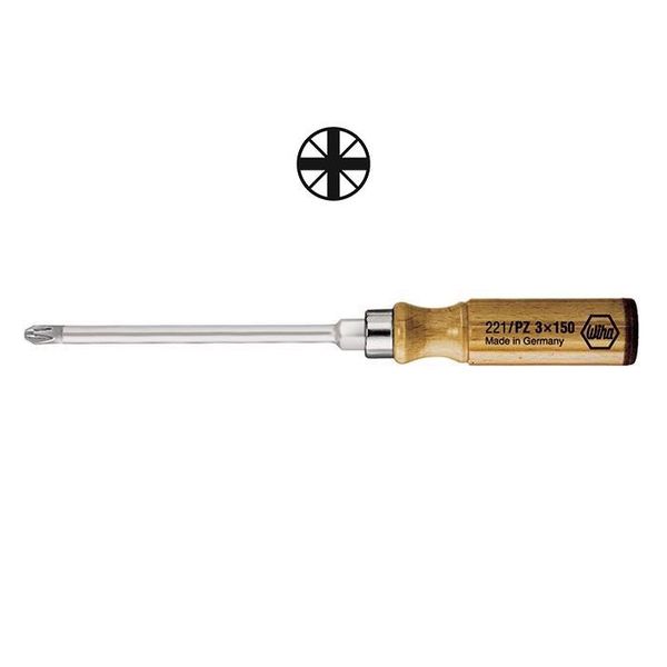 Wooden Pozidriv screwdriver PZ1x80 image 2