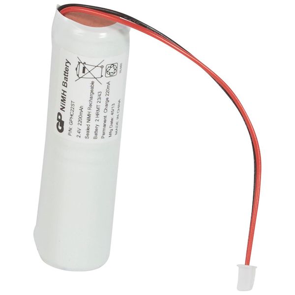 Nickel Cadmium battery - for emergency lighting luminaires - 2.4 V - 2 Ah image 1