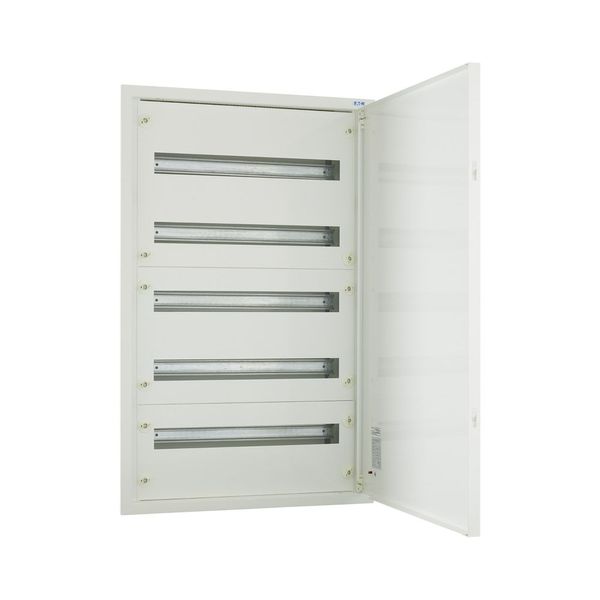 Complete flush-mounted flat distribution board, white, 24 SU per row, 5 rows, type C image 7