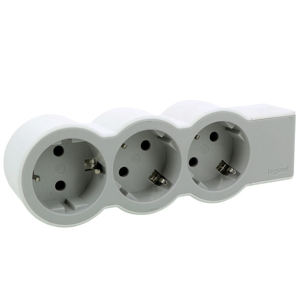 MOES STD SCH 3X2P+E WITHOUT CABLE WHITE/GREY image 6