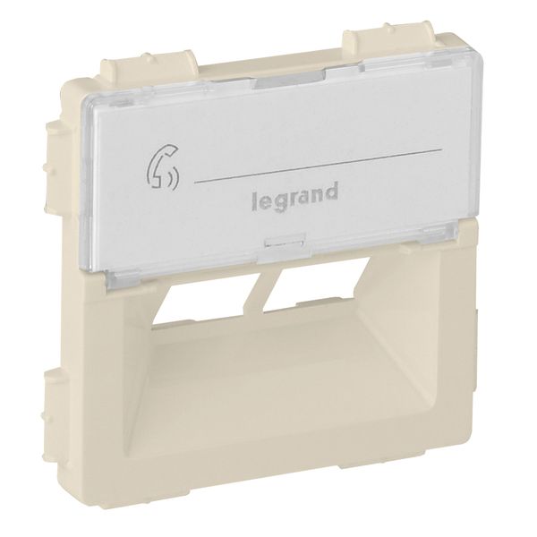 Cover plate Valena Life - double RJ 45 socket cover - ivory image 1