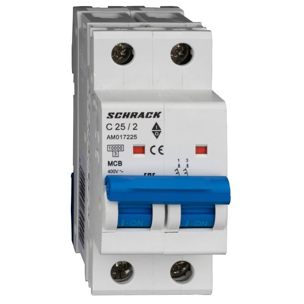 Miniature Circuit Breaker (MCB) AMPARO 10kA, C 25A, 2-pole image 1