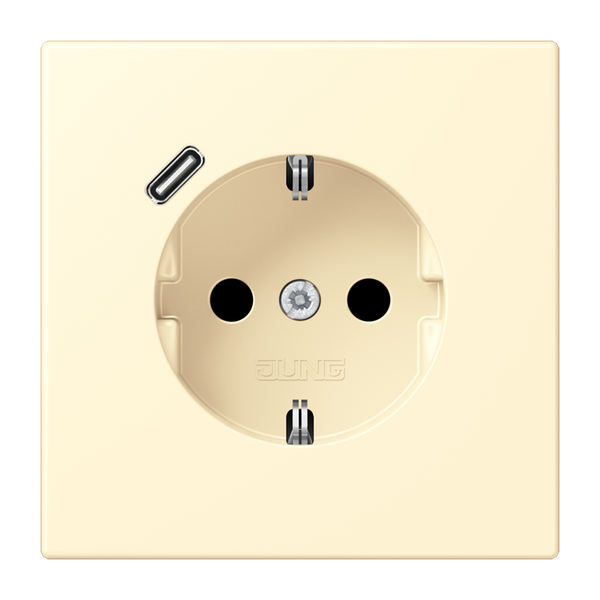 SCHUKO socket with USB type C LC32001 LC1520-18C201 image 1