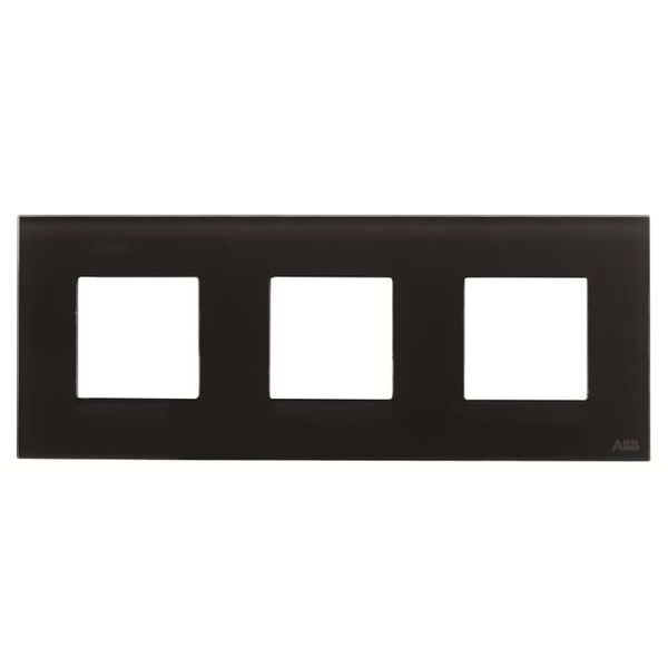 N2273 CN Frame 3-gang / 2+2+2-modules - Noble - Black Glass image 1