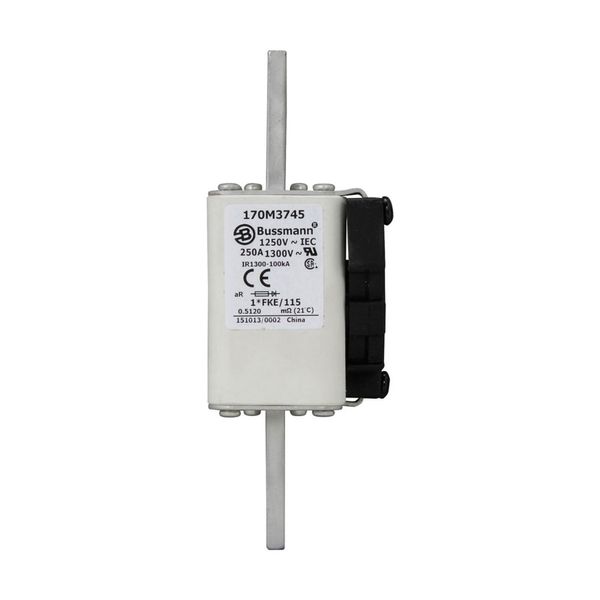 Fuse-link, high speed, 250 A, AC 1250 V, compact size 1, 45 x 59 x 156 mm, aR, IEC, UL, single indicator image 4