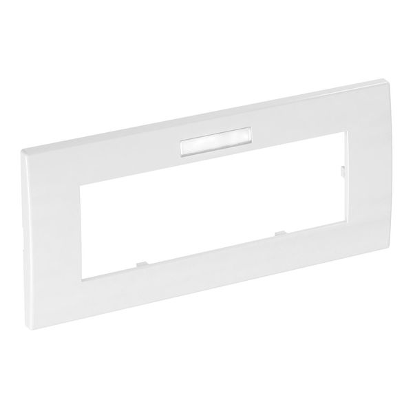 AR45-BF3 RW  Cover frame, Module 45, 3-fold, 84x185mm, pure white Polycarbonate image 1