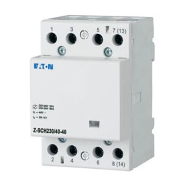 Installation contactor, 230VAC/50Hz, 4N/O, 40A, 3HP image 4