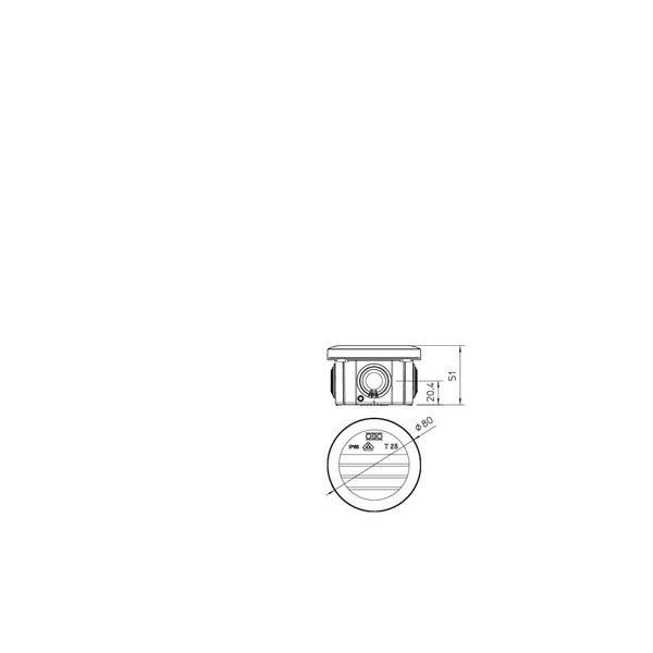 T 25 KL Junction box with terminal strip + entries ¨80x51 image 2