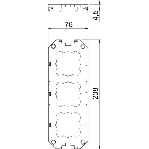 UT4 D3 Cover plate for UT4 for UT4,3support clamp devices 28x76x13 image 2