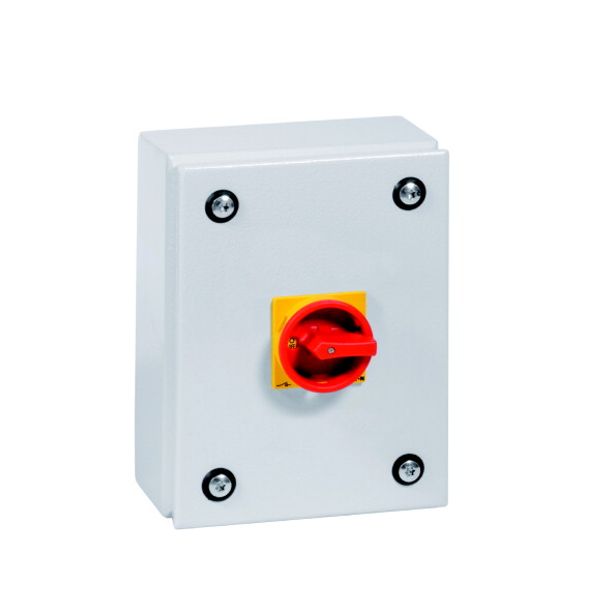 Main switch, T0, 20 A, surface mounting, 4 contact unit(s), 8-pole, Emergency switching off function, With red rotary handle and yellow locking ring, image 4