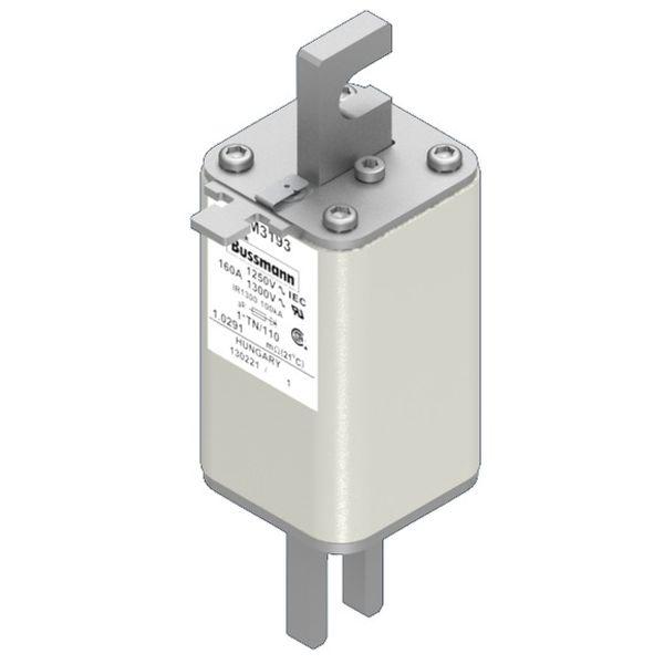 Fuse-link, high speed, 160 A, AC 1250 V, compact size 1, 45 x 58 x 138 mm, aR, DIN, IEC, type T indicator image 3