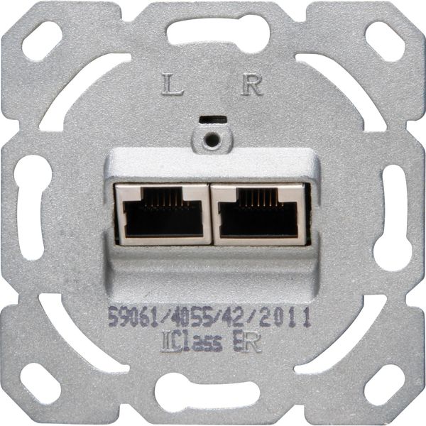 Network outlet CAT6, 2 separate plug con image 1
