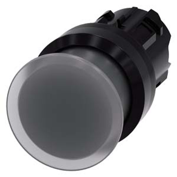 Illuminated mushroom pushbutton, 22 mm, round, plastic, clear, 30 mm, momentary contact type, Z=50-unit packaging image 1