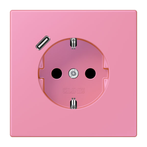 SCHUKO socket with USB type C LC4320C LC1520-18C246 image 1