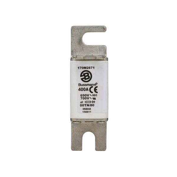 Fuse-link, high speed, 400 A, AC 690 V, DIN 00, 30 x 51 x 100 mm, aR, DIN, IEC, type T indicator image 12