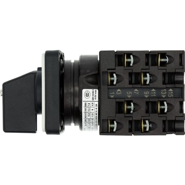 On-Off switch, T0, 20 A, flush mounting, 4 contact unit(s), 8-pole, with black thumb grip and front plate image 8