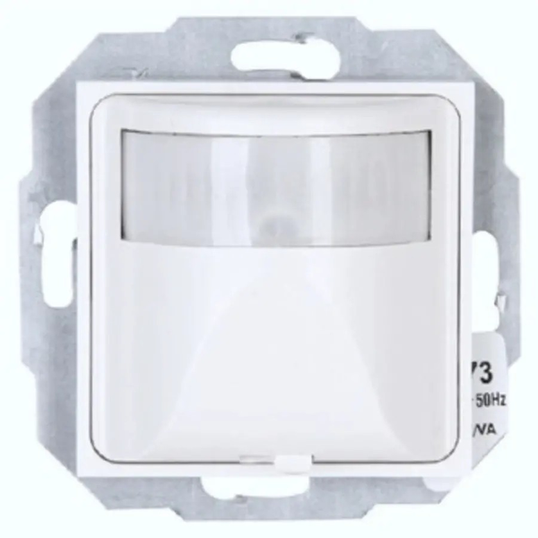 HK07 – Infrared motion detector T 180°,  2-wire device, 40–400W, 55x55mm, colour: arctic white matt image 1