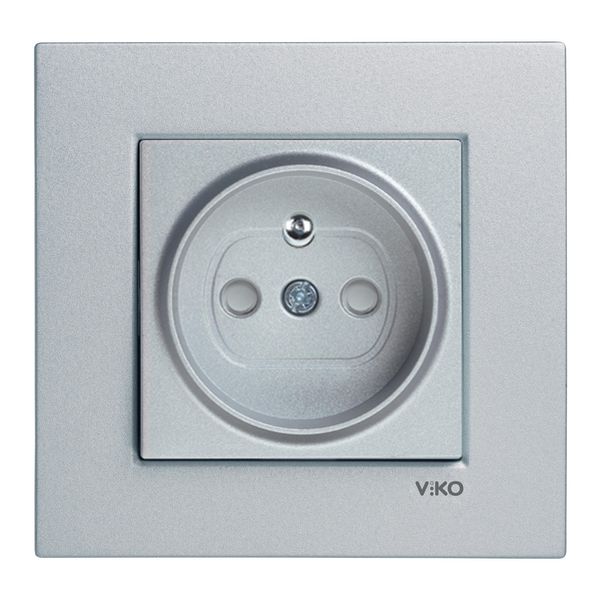 Novella-Trenda Silver Two Gang UPS Socket CP image 1