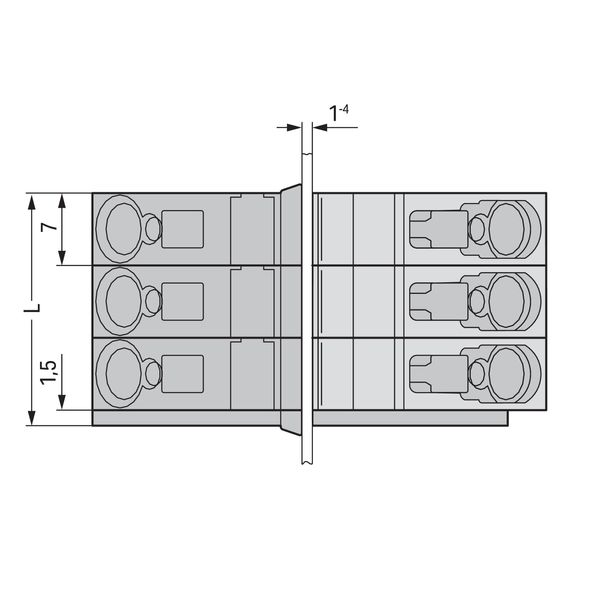 826-168 Feedthrough terminal block; Conductor/conductor connection; Plate thickness: 1 … 4 mm image 7