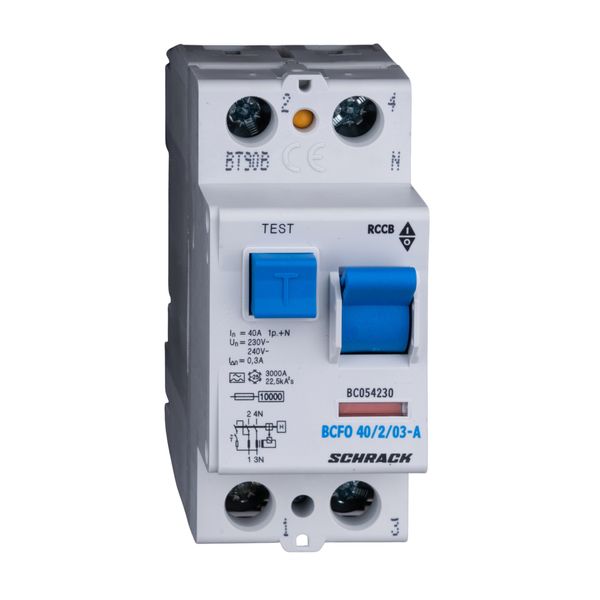 Residual current circuit breaker, 40A, 2-p, 300mA, type A image 1
