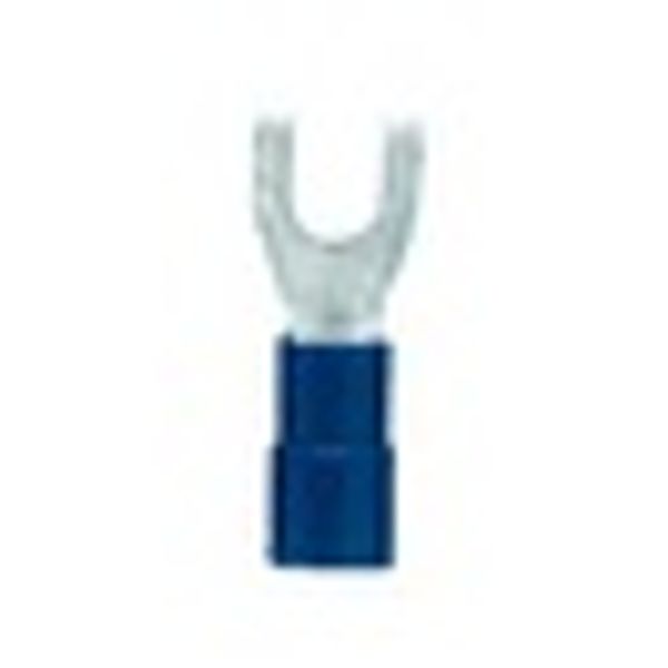 Fork crimp cable shoe, insulated, blue, 1.5-2.5mmý, M4 image 2
