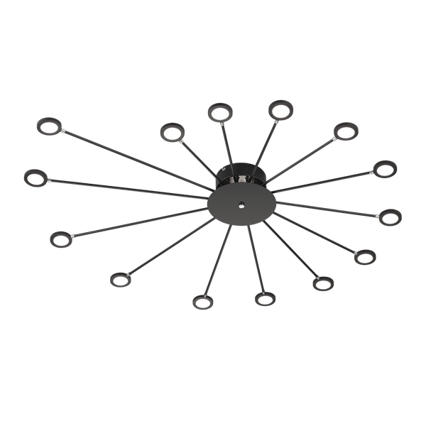 Peacock LED ceiling lamp matt black image 1