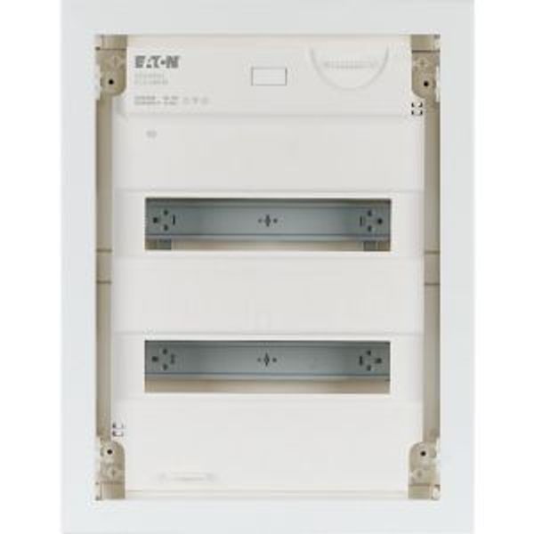 Hollow wall compact distribution board, 2-rows, flush sheet steel door image 5