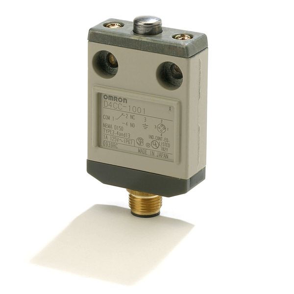 Compact limit switch, connector type, 1 A 125 VAC, pin plunger image 3