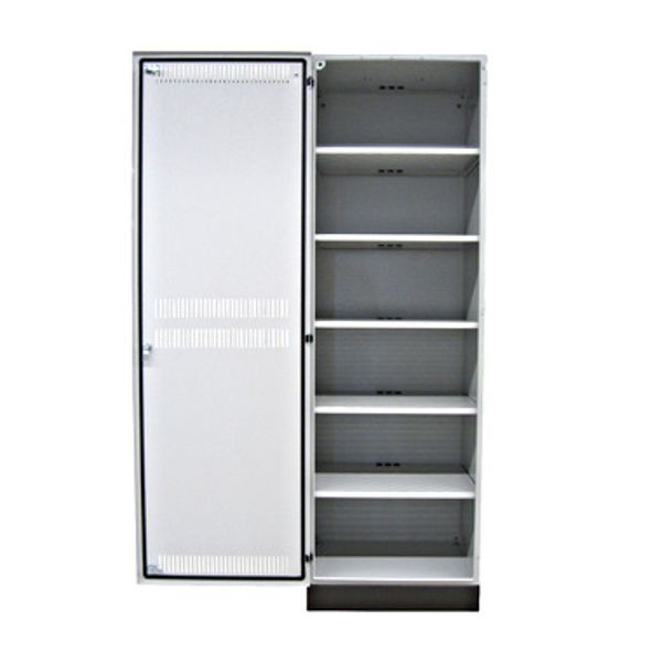 Battery cabinet empty w=600 h=1900 d=450mm w.socket 6 floors image 1