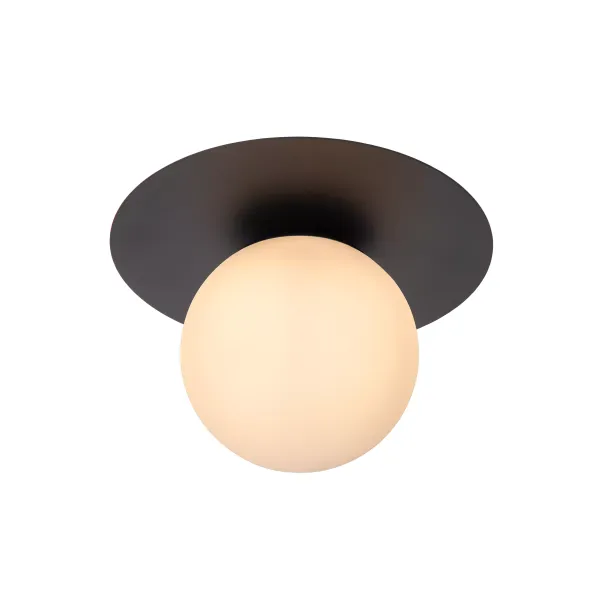 Lucide TRICIA - Flush ceiling light - Ø 25 cm - 1xE27 - Black image 1