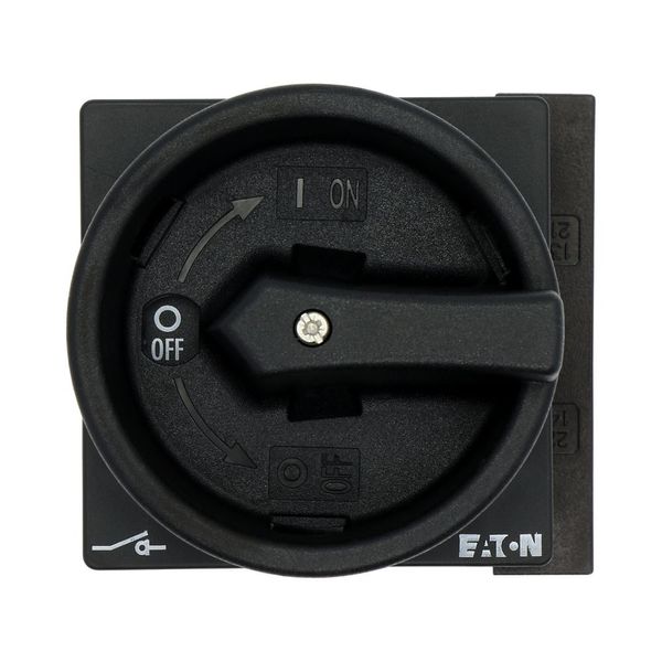 Main switch, P1, 25 A, flush mounting, 3 pole, 1 N/O, 1 N/C, STOP function, With black rotary handle and locking ring, Lockable in the 0 (Off) positio image 14