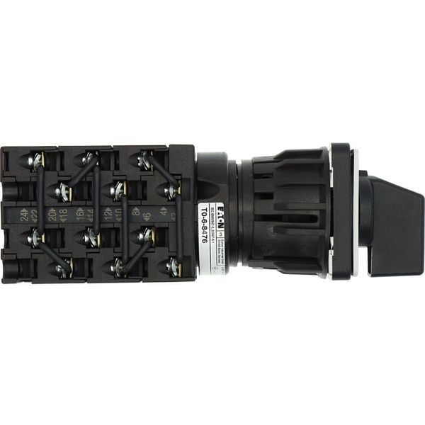 Step switches, T0, 20 A, centre mounting, 6 contact unit(s), Contacts: 12, 45 °, maintained, Without 0 (Off) position, 1-3, Design number 8476 image 22