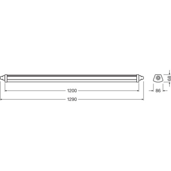 DAMP PROOF COMPACT GEN 1 1200 44W/3000K IP66 GR image 23