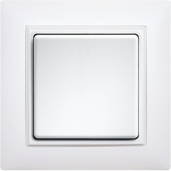 Wireless 2- or 4-way pushbutton 45x45mm Belgium, w/o frame, niko cream, without battery and wire image 1