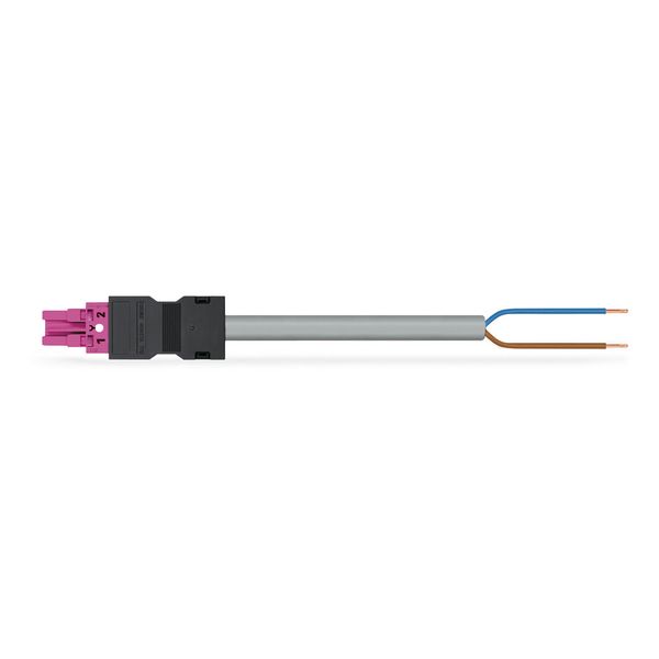 pre-assembled connecting cable B2ca Socket/open-ended pink image 1
