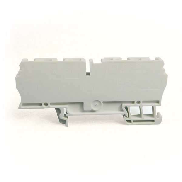 Allen-Bradley, 1492-L3Q-W, Spring Clamp Terminal Block, One-Circuit Feed-Through Block, 2.5mm² (# 30 AWG - # 12 AWG), 2 Connection points on each side,White, image 1